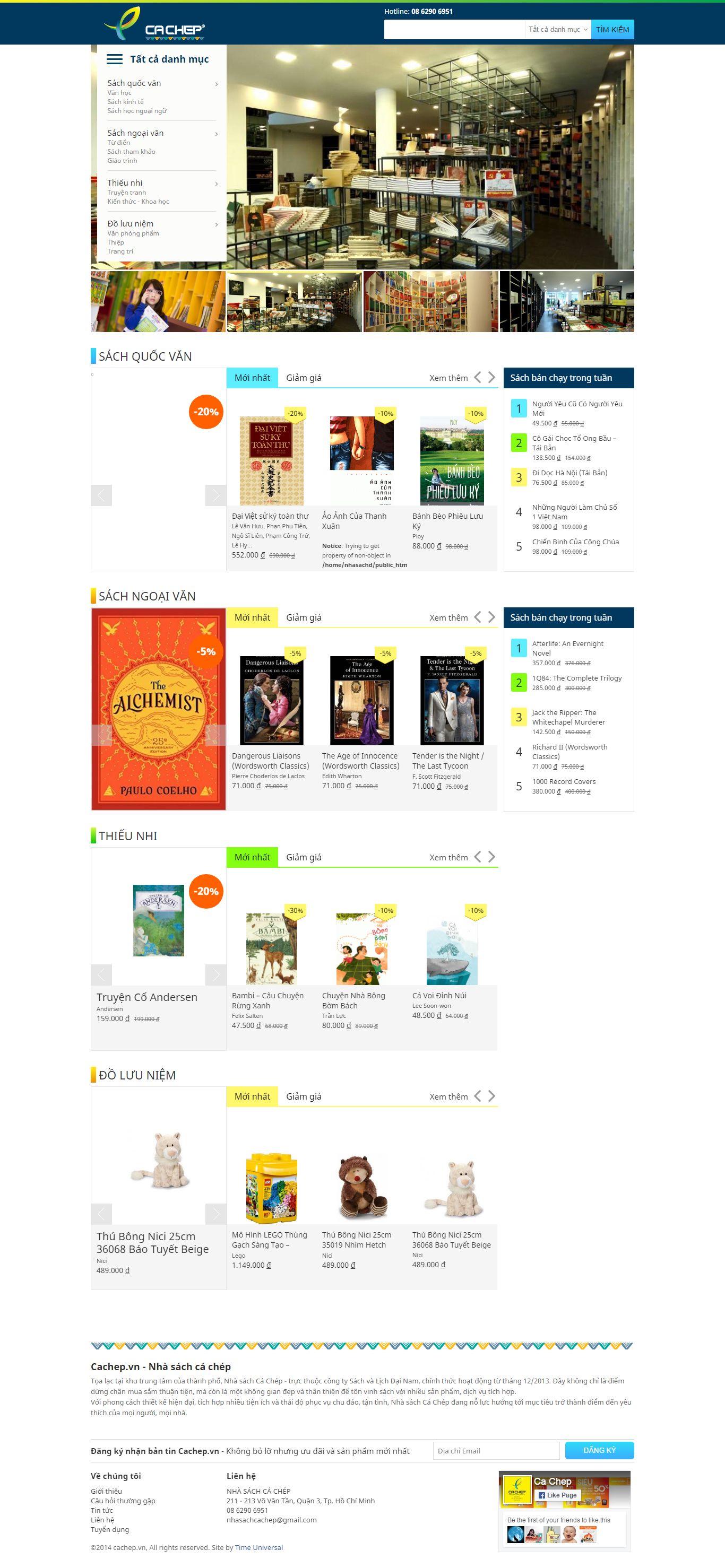 Thiết kế Web bán sách ebook cachep.vn